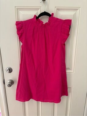 Victoria Dunn Ruffle Neck Lounge Dress Size Small